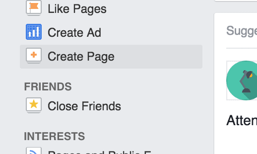 create page facebook